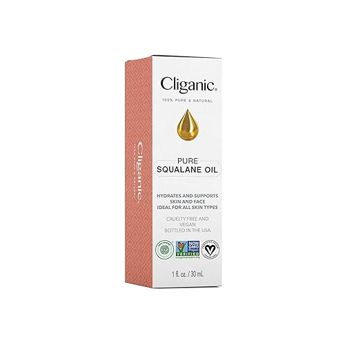 Miniatura 3 de Cliganic Aceite de escualano puro para piel y cabello (1 onza), humectante facial natural derivado de plantas con verificación sin OMG