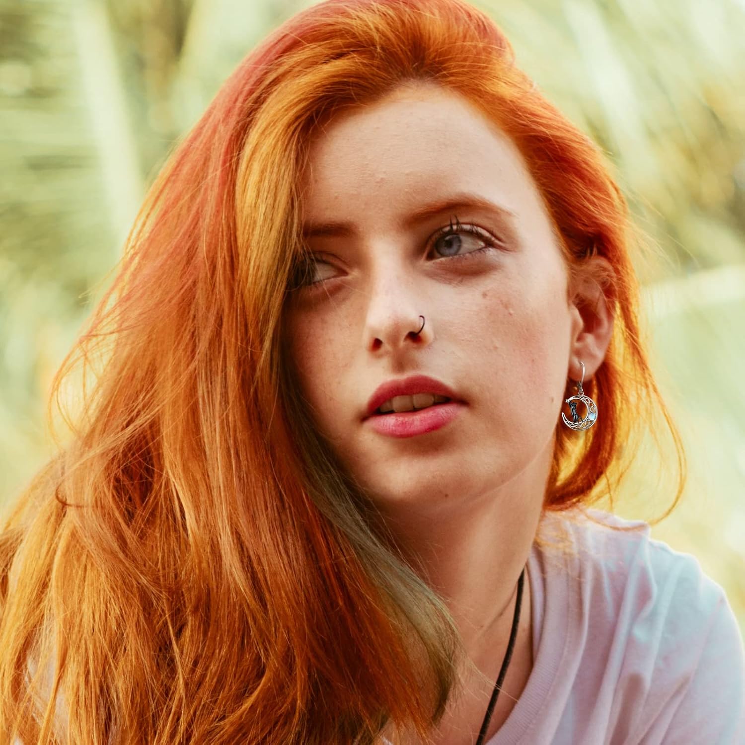 Sterling Silver Tree of Life/Flower/Bee/Animals/Cat/Hummingbird Dangle Earrings Moonstone Turquoise Drop Leverback Earrings Jewelry Gifts - Image 7