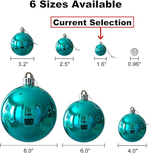 Vista 776 de 18 esferas medianas decorativas navideñas para árbol de Navidad, inastillables, para colgar, color púrpura, 2.5 pulgadas, paquete de 18