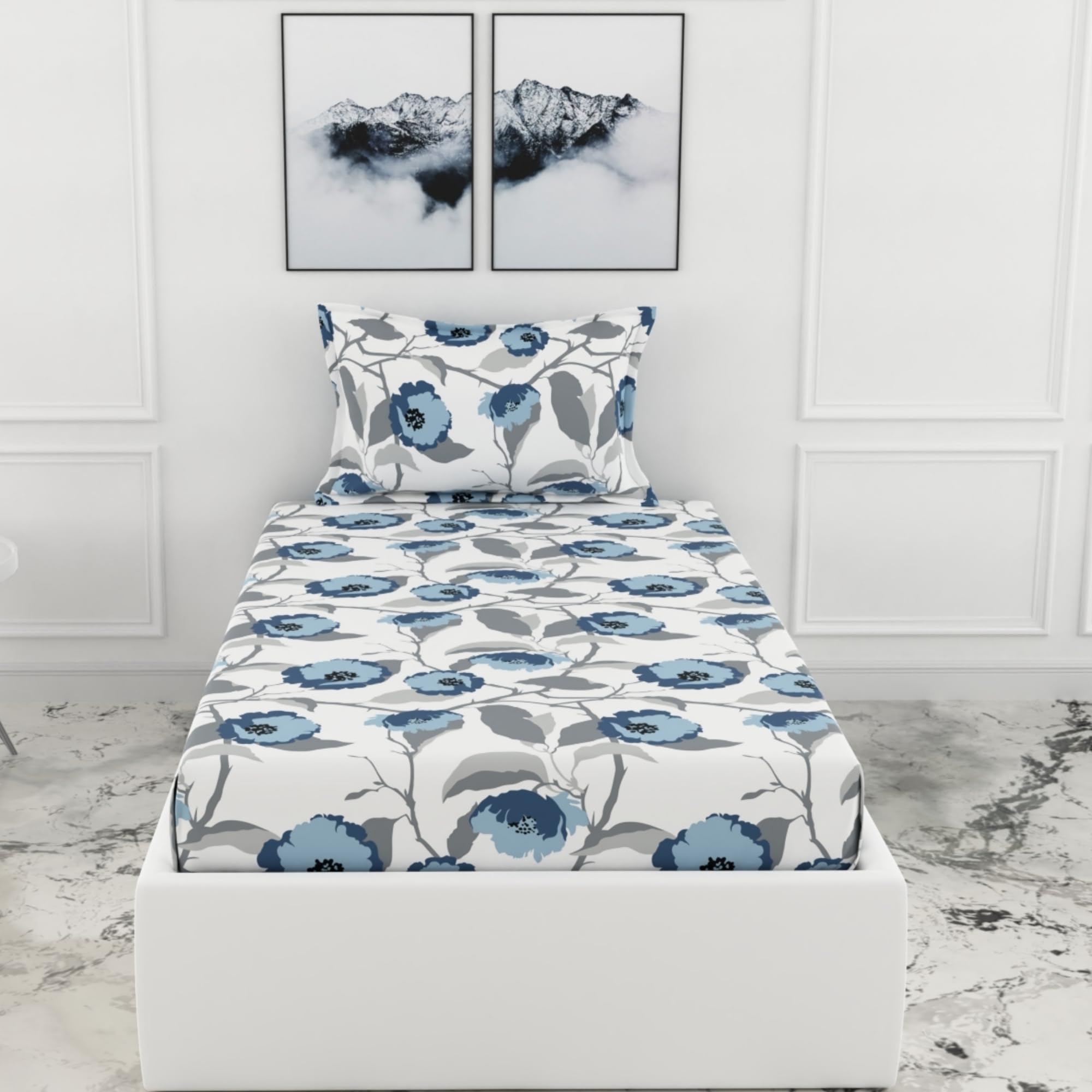 King Size Cotton Fitted Sheet Set - Loreto -14 King Size Cotton Fitted Sheet Set - Loreto -14