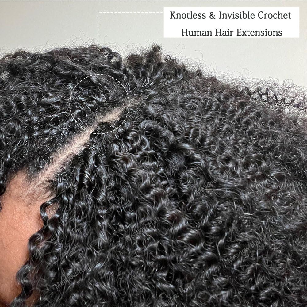 Amazon.com : Knotless Pre Separated Human Hair Crochet  display picture 1