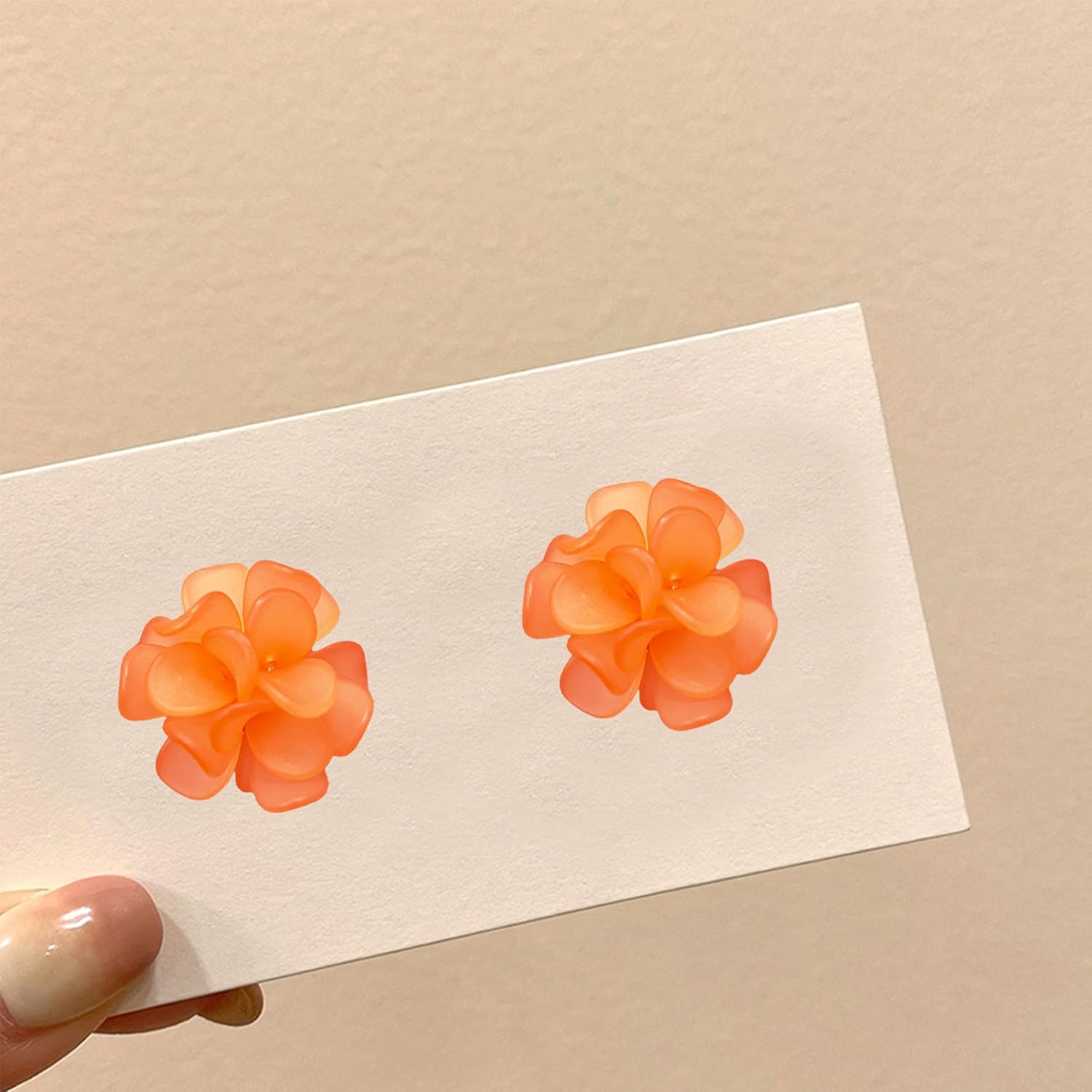 Boho Flower Floral Petal Cluster Statement Stud Earrings for Women Sister Mom Lover and Friends - Image 5