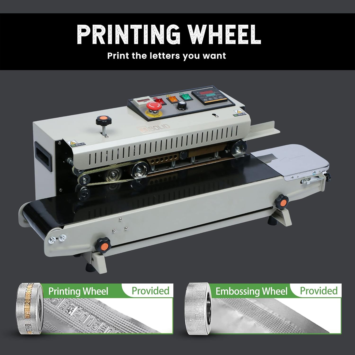 Printing wheel and embossing wheel