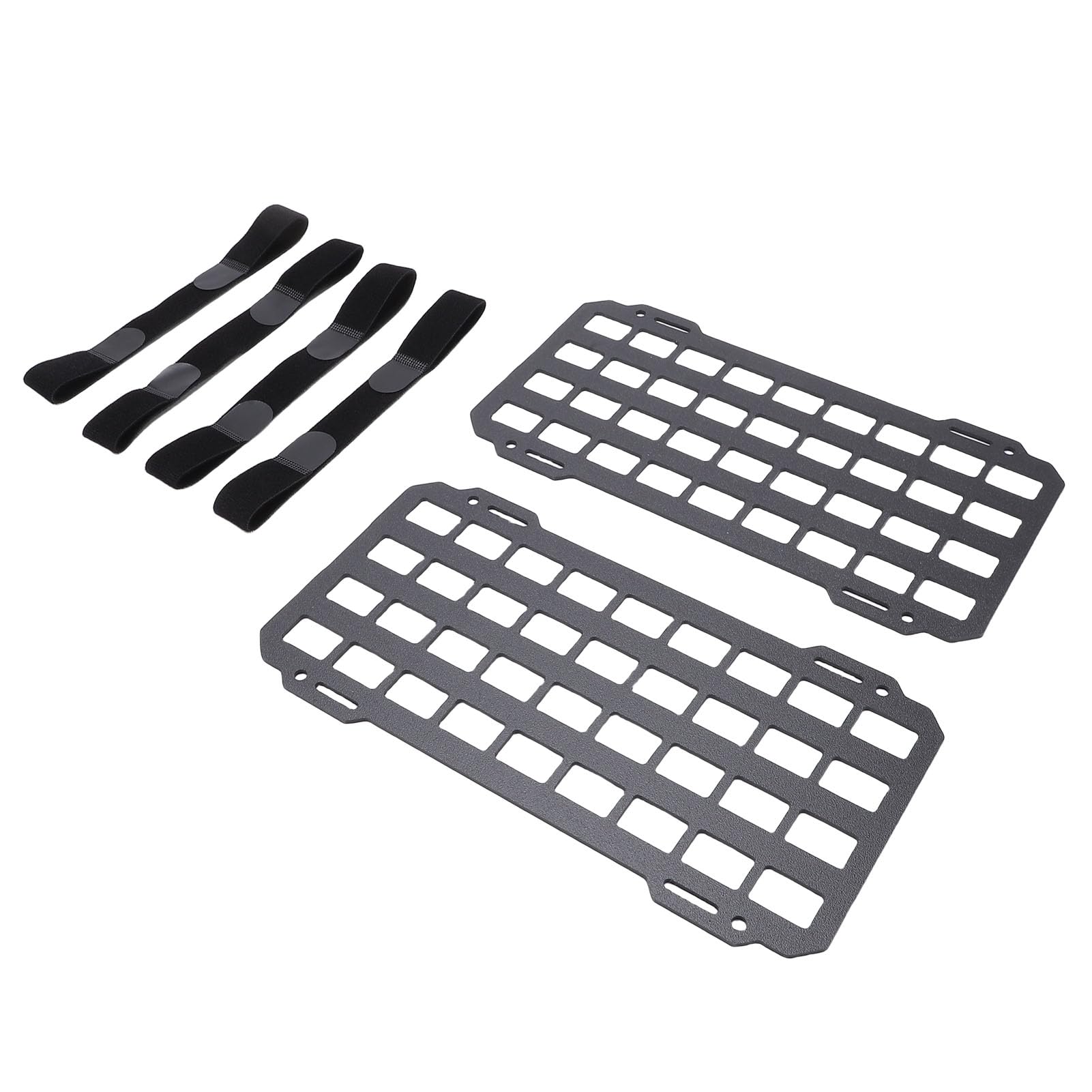 Qqmora Organisateur de Panneau Molle pour Pare-soleil, 2 Pièces, avec Rangement Polyvalent pour Outils et équipements dans la Voiture, ABS 30.5x14.7cm