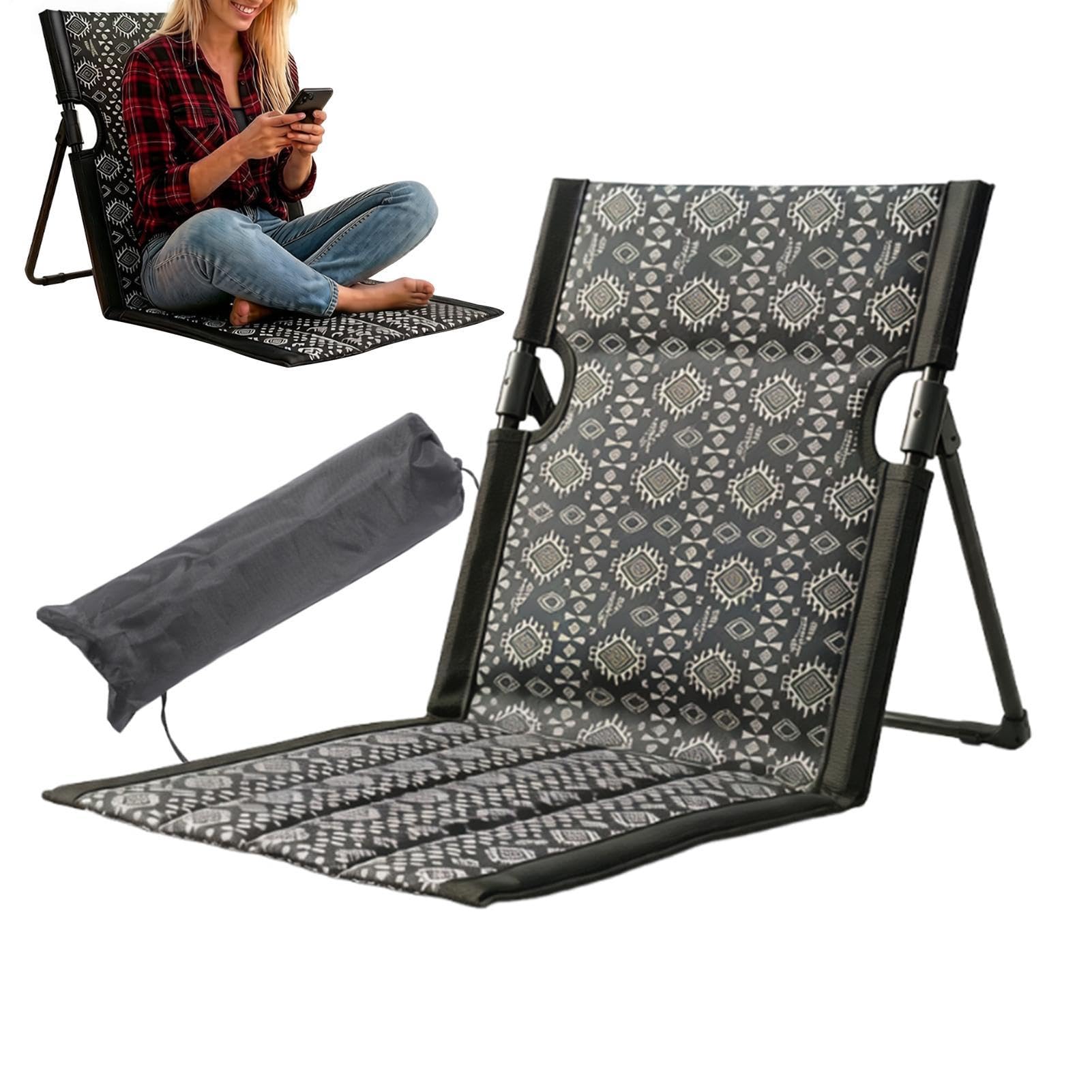 Chaise longue pliante boho réglable et portative pour jardin et terrasse