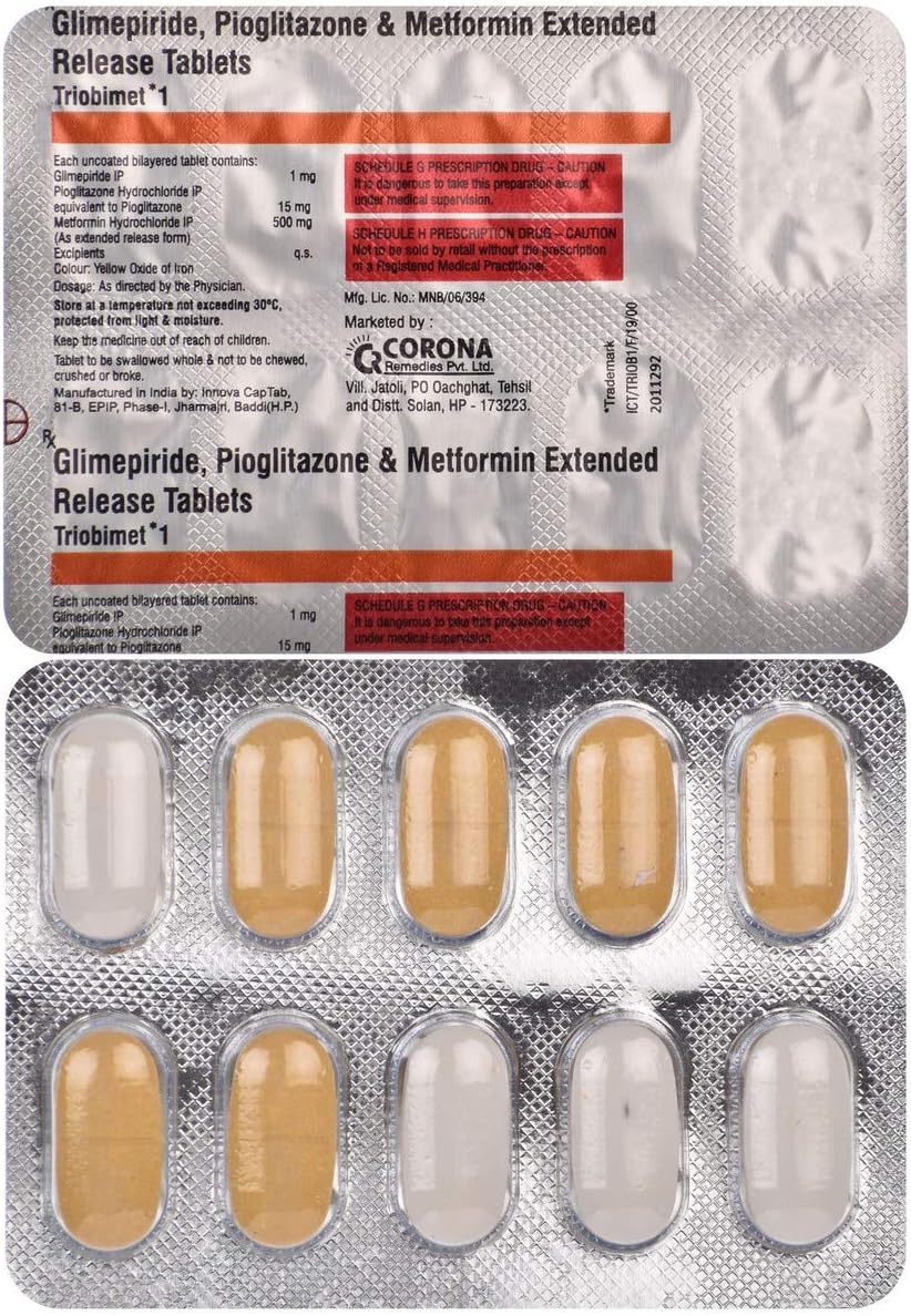 Triobimet 1 - Strip of 10 Tablets