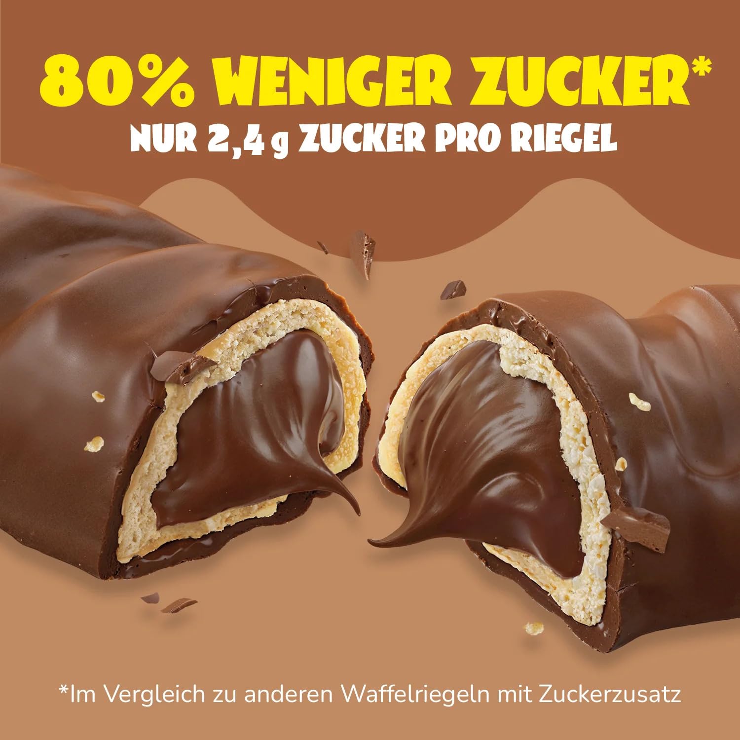 Ahead Cream-Filled Wafer Bar Mixbox 12 x 30g | Knusprige Waffel mit Cremefüllung, Schokolade ohne Zuckerzusatz | 2,4 g Zucker pro Riegel mit 3 Sorten: Crazy Hazel | White Crazy Hazel | Crazy Pistachio