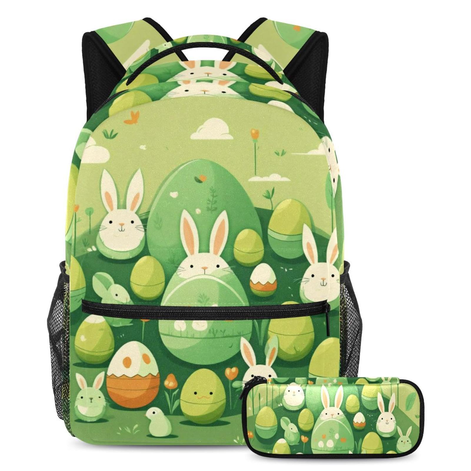 Sac à dos de grande capacité ensemble de cartables 2 pièces vert multicolore - 7