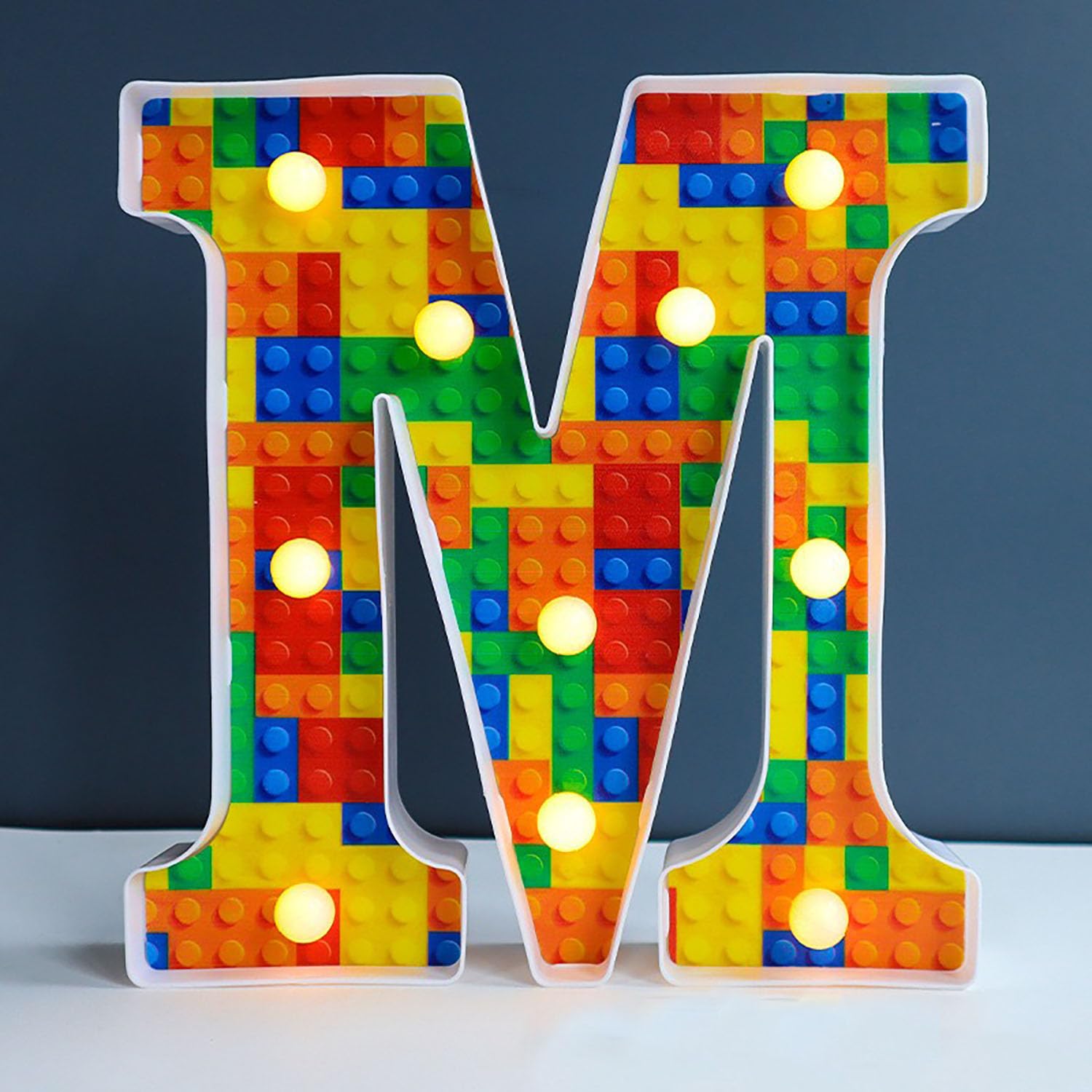 Blocks like LED Marquee Letter Lights, Light Up Letters Glitter Alphabet Letter Sign Battery Powered for Night Light Birthday Party Wedding Girls Gifts Home Bar Christmas Decoration — image 1