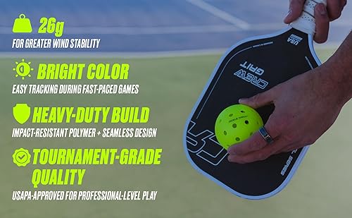 Miniatura 5 de Pickleballs- Pelotas para exteriores aprobadas por la USAPA con texto ingenioso, rebote de grado de torneo, resistentes al viento (0.92 oz cada una)