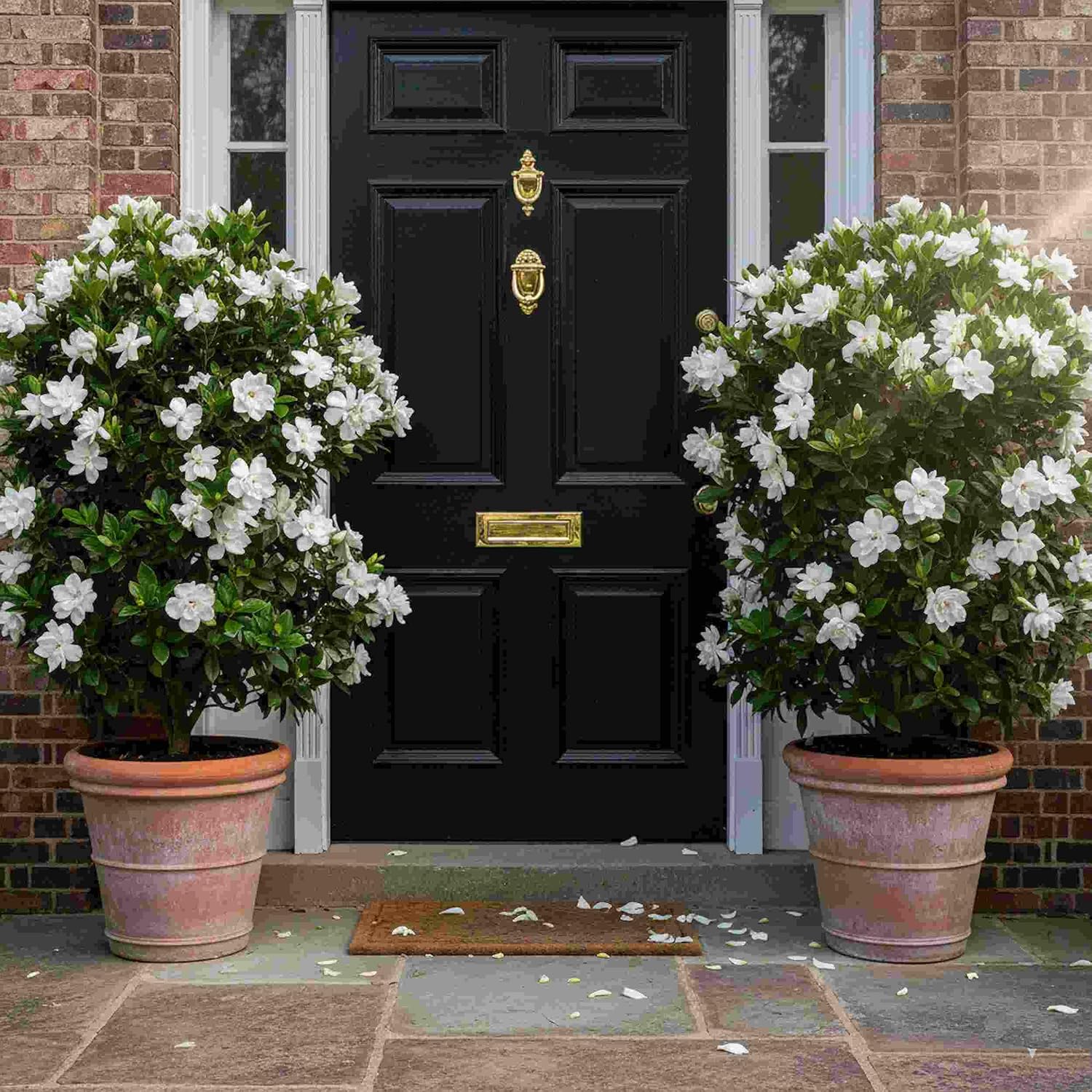Vetchii Heirloom - Gardenia jasminoides - Live Shrub Plant - Fragrant - Double White Flower - Emerald's - 8-10 Inches Tall - 4 Inch Pot