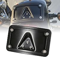 Vista 1 de 3148 Soporte de placa de matrícula curvado inclinado con marco compatible con Harley Davidson montaje de 3 agujeros (negro)