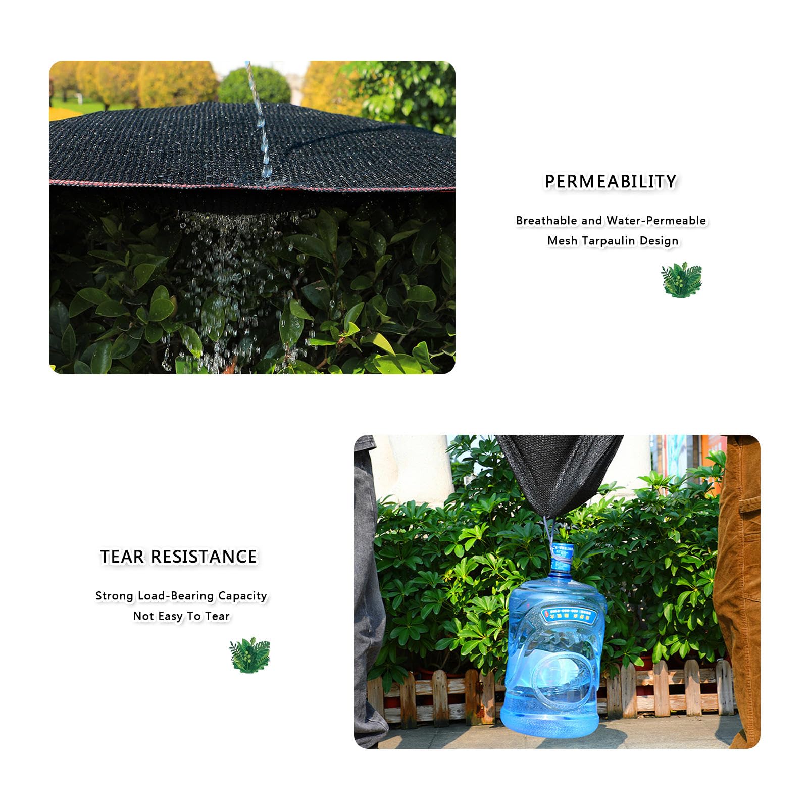 Patio Rete Ombreggiante,Vela Ombreggiante Esterni,Copertura Piante,Panno Ombra Rettangolare,Tessuto Ombreggiante Resistente Alle Alte Temperature,Nero,Resistente Agli Strappi.,5x8m(16.4 * 26.2ft)