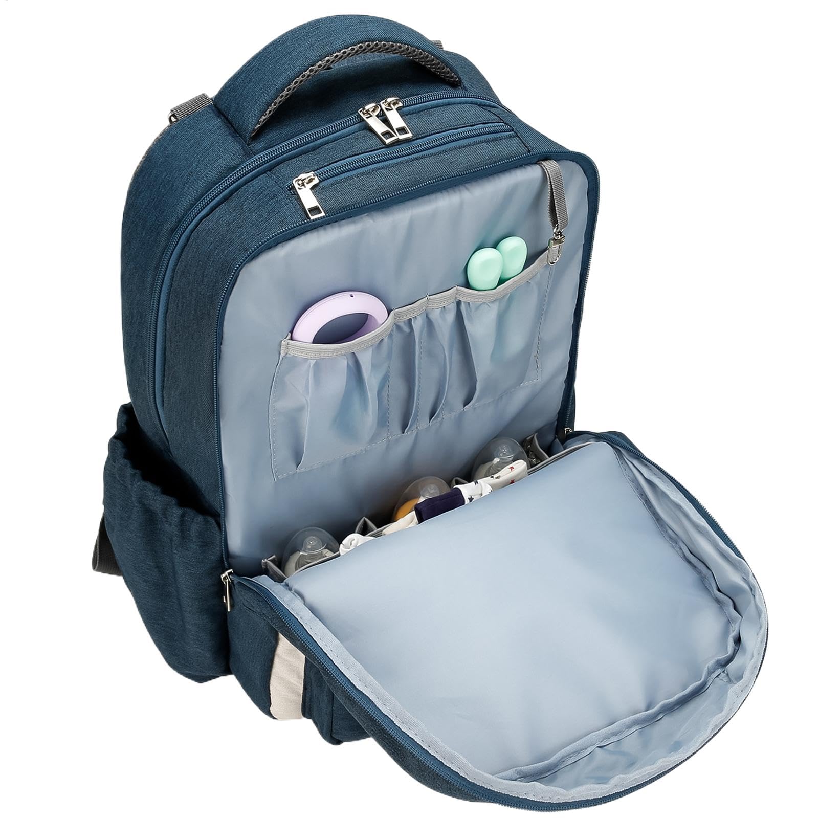 Generico Multi-purpose Diaper Bag, Diaper Backpack for Moms, Charging Port Diaper Bag, Double Layer Diaper Backpack, Waterproof Backpack for Baby, Diaper Bag for Travel, Stylish Diaper Backpack