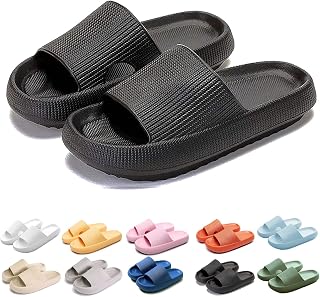 Jadery Pantoufle Orthopedique Femme, Cloud Slides for Women and Men, Non-slip Quick Dry Thick Cloud Slides, Pillow Slides for Indoor & Outdoor