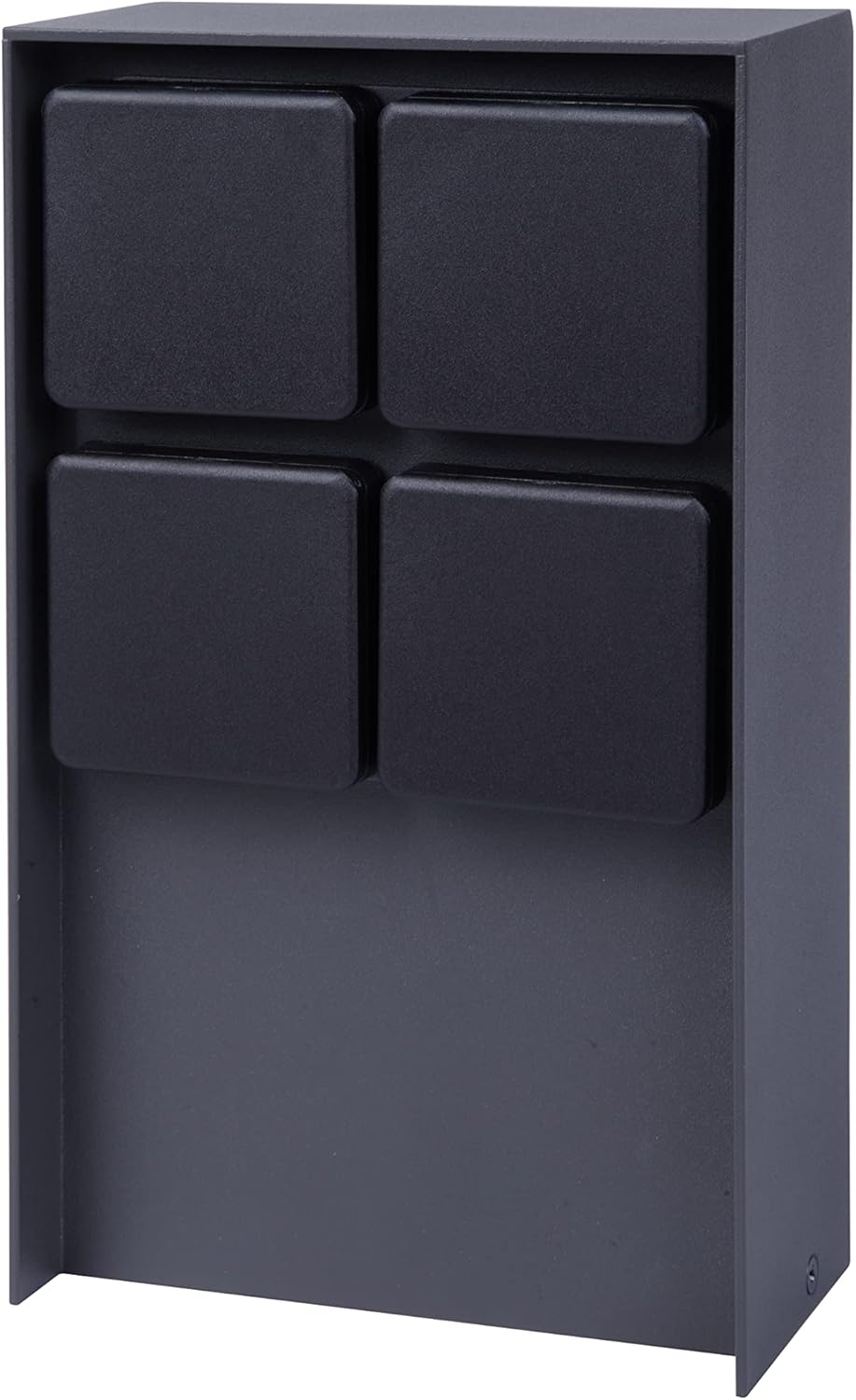 BOLD 19561 Abano outdoor stopcontact tuin (stopcontactzuil) met 4 stopcontacten in antraciet (IP44 outdoor energiezuil, 3680 Watt, hoekig, eenvoudige montage, plasticvrije verpakking