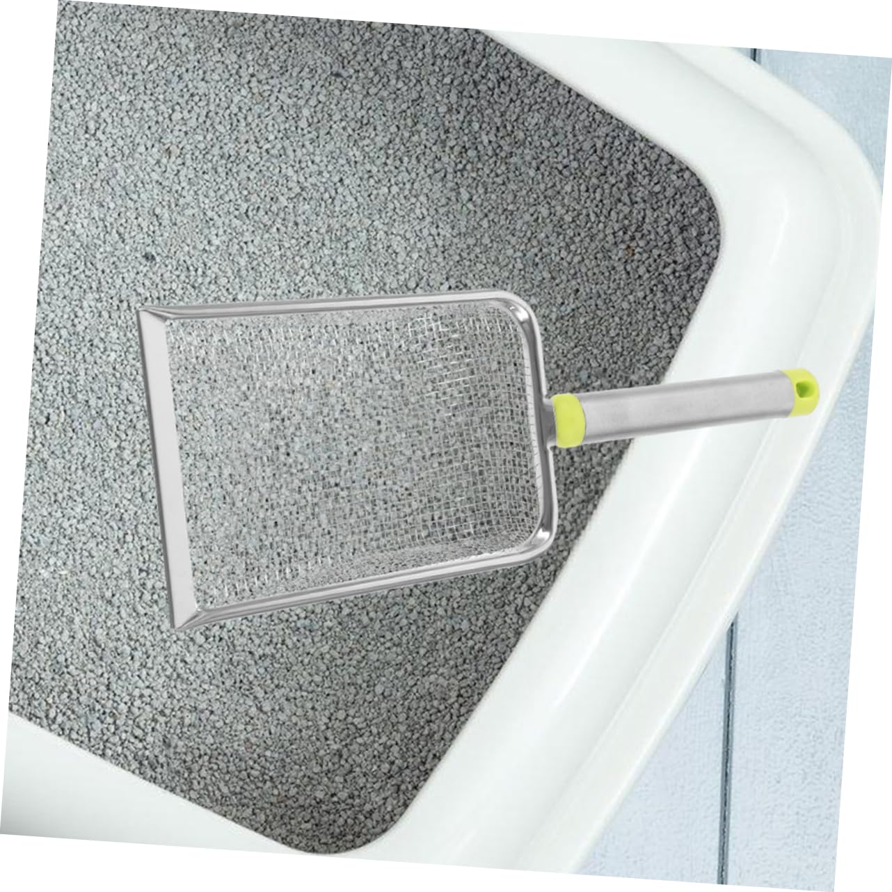 Sosoport 5pezzi Rastrello per Lettiera Acciaio Inox con Manico Ergonomico Scoop per Pulizia Lettiera Gatti con Design Ampio e Facile da Lavare Accessorio Pratico per La degli Animali