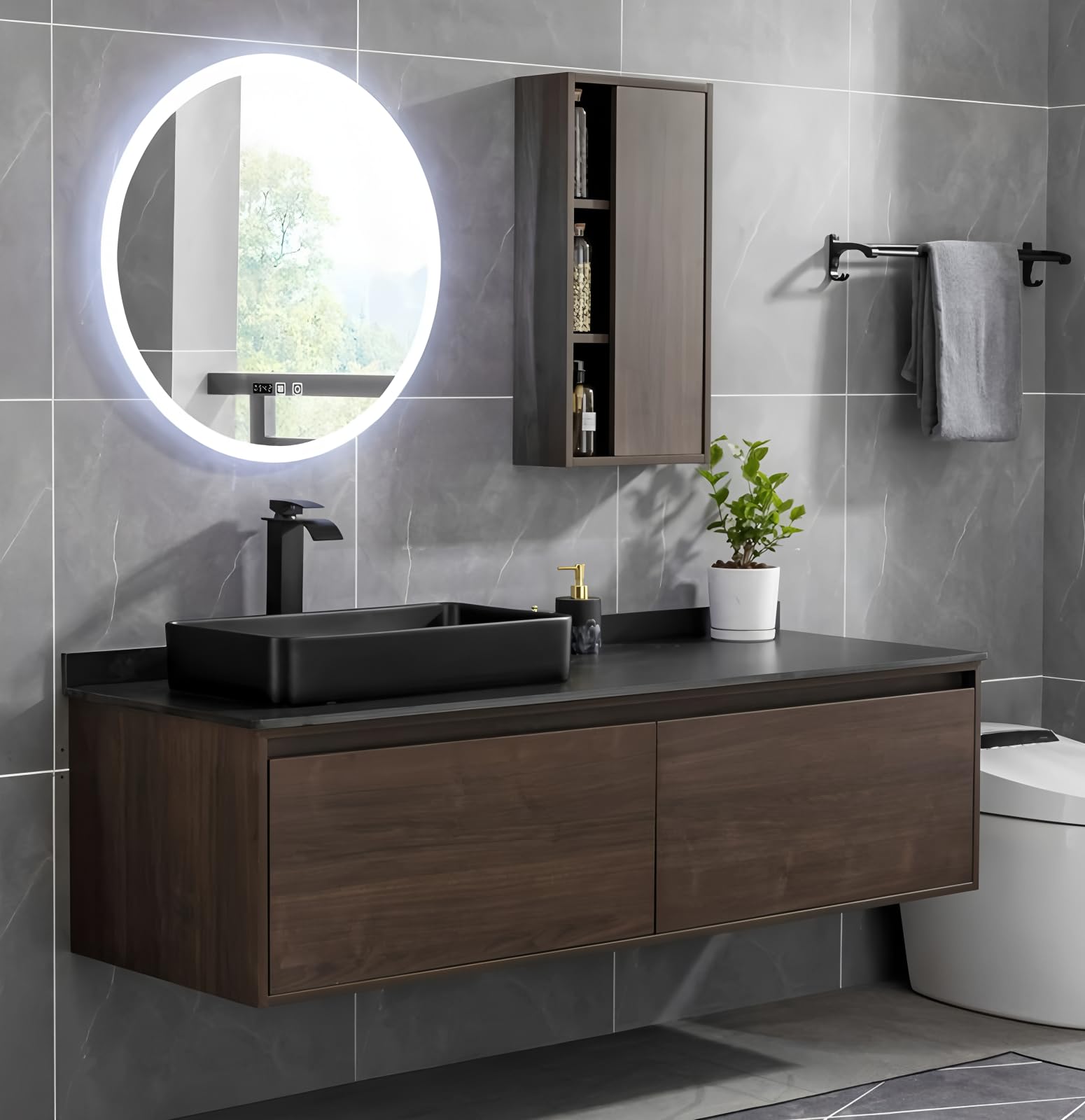 32 Wall Mounted Vanity with Side