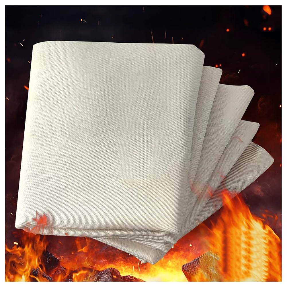 Manta ignífuga, resistente al calor de 1700 °C, reutilizable para supresión de incendios de emergencia en cocinas, baterías EV, soldadura y uso industrial
