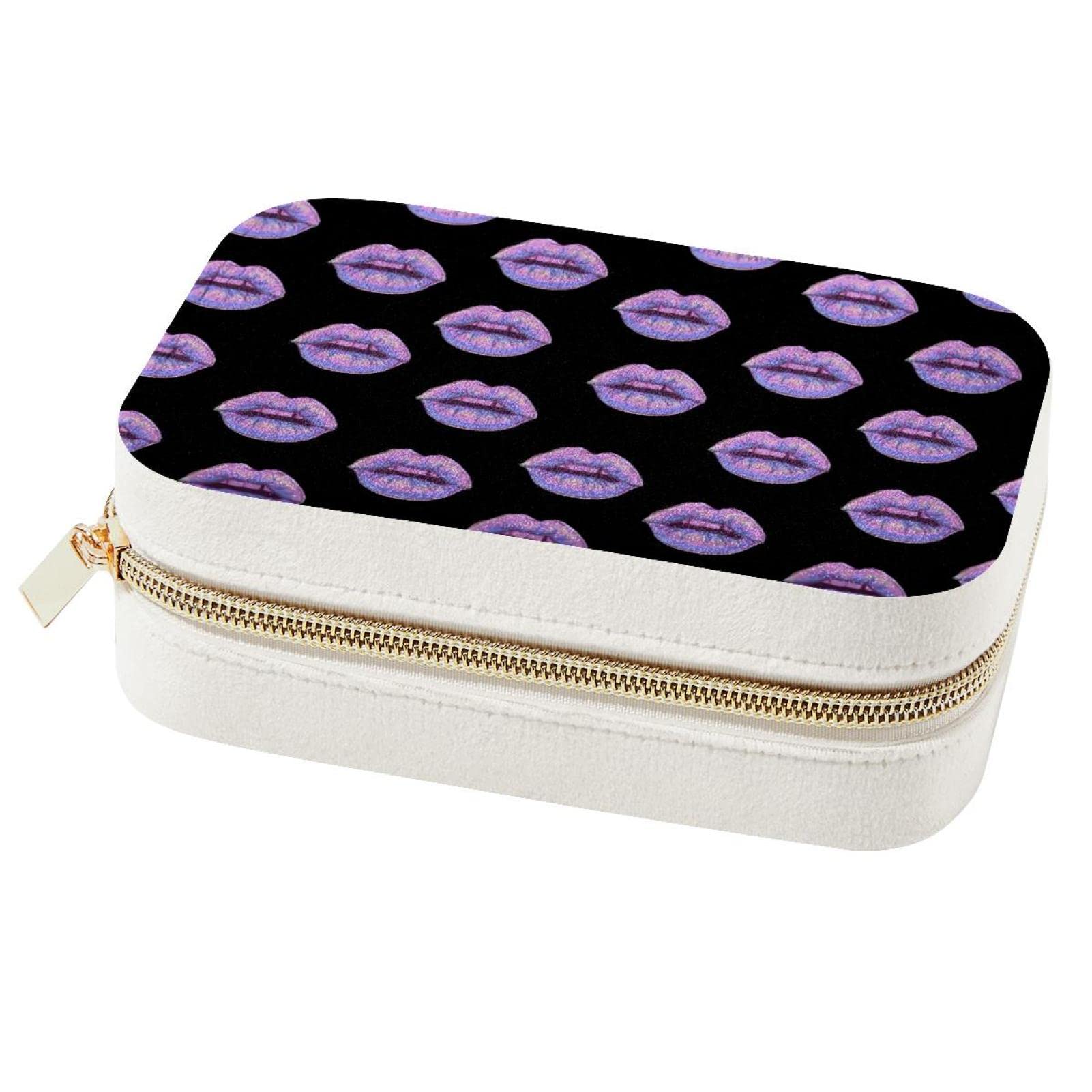 Boîte à bijoux portable violette idéale pour vos voyages et escapades week-end