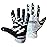 Battle Sports Finally Rich Black Wide Receiver Football Gloves, Ultra Stick Adult & Youth Gloves - Adult Medium, Black/White