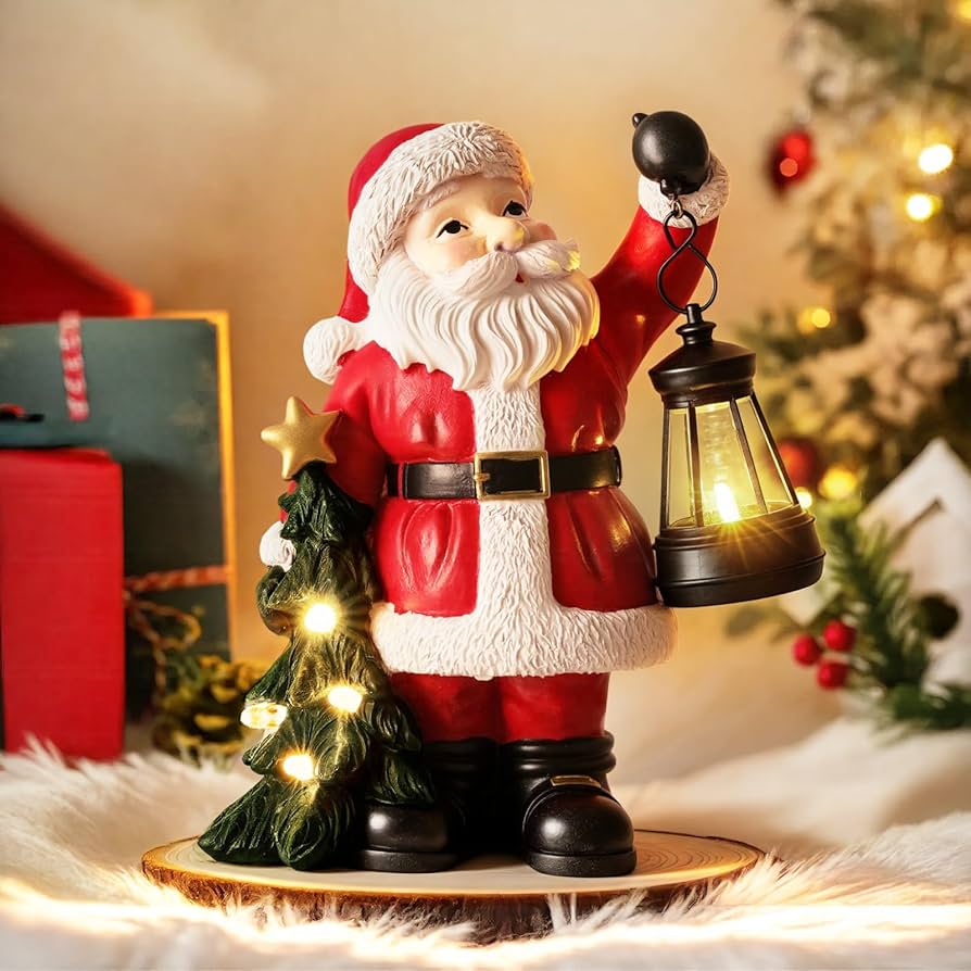 Amazon.com: Lewondr Christmas Santa Claus Figurine, Resin Santa Amazon.com: Lewondr Christmas Santa Claus Figurine, Resin Santa
