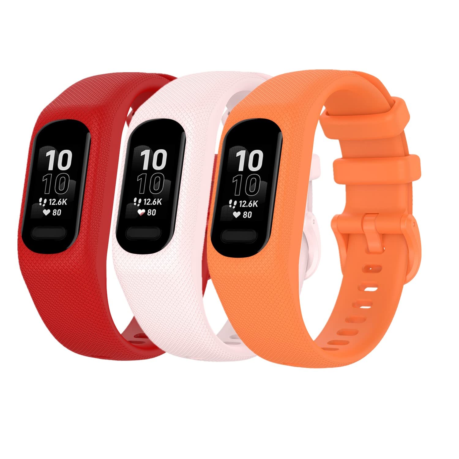 Huwokxix Watch Strap compatible with Garmin vivosmart 5/smart 5,Adjustable Silicone Sports Wristband Replacement Band