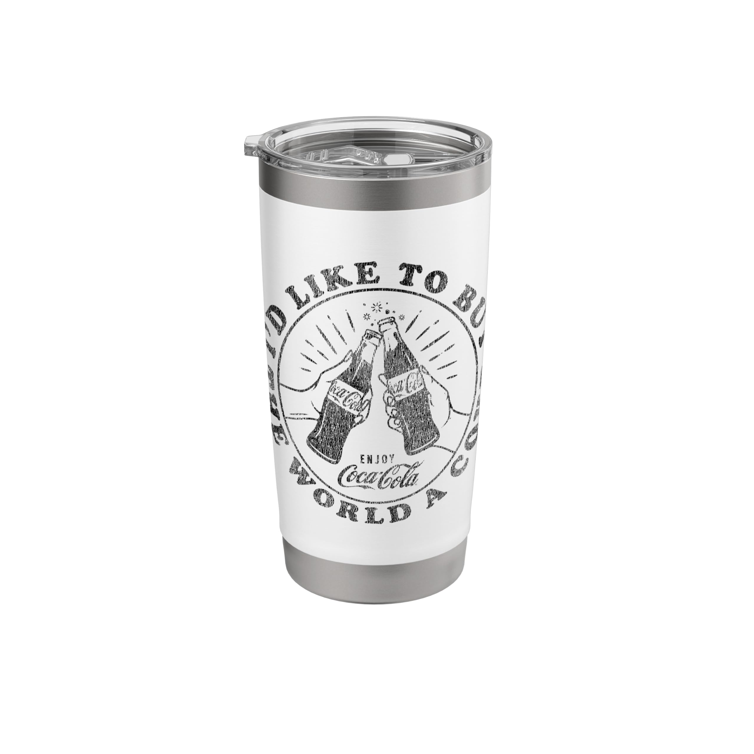 Coca-Cola I'd Like To Buy The World A Coke Circle Logo Stainless Steel Insulated Tumbler