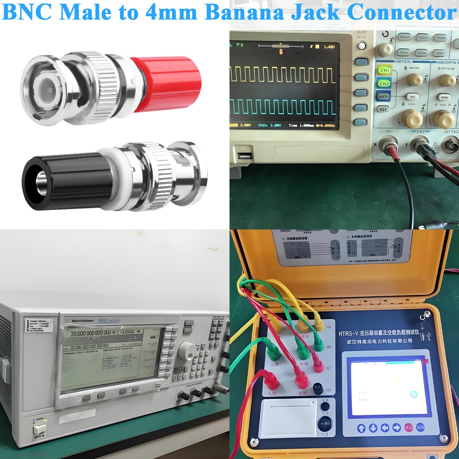 QIANRENON 4mm Bananenstecker Lötfrei - 32A Sicherheitsstecker Mit Ummantelung Für Multimeter & Messgeräte