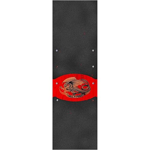 Powell Peralta Skateboard Griptape Oval Dragon Black 10.5" x 33" Grip Sheet