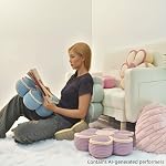 Sage Green Flower Pillow Daisy Flower Shaped Decorative Preppy Throw Pillows,16" Cute Fluffy Soft Floor Cushion for Sofa Couch Bed Room Bedroom Decor Aesthetic (1, Sage Green, 16 Inch)