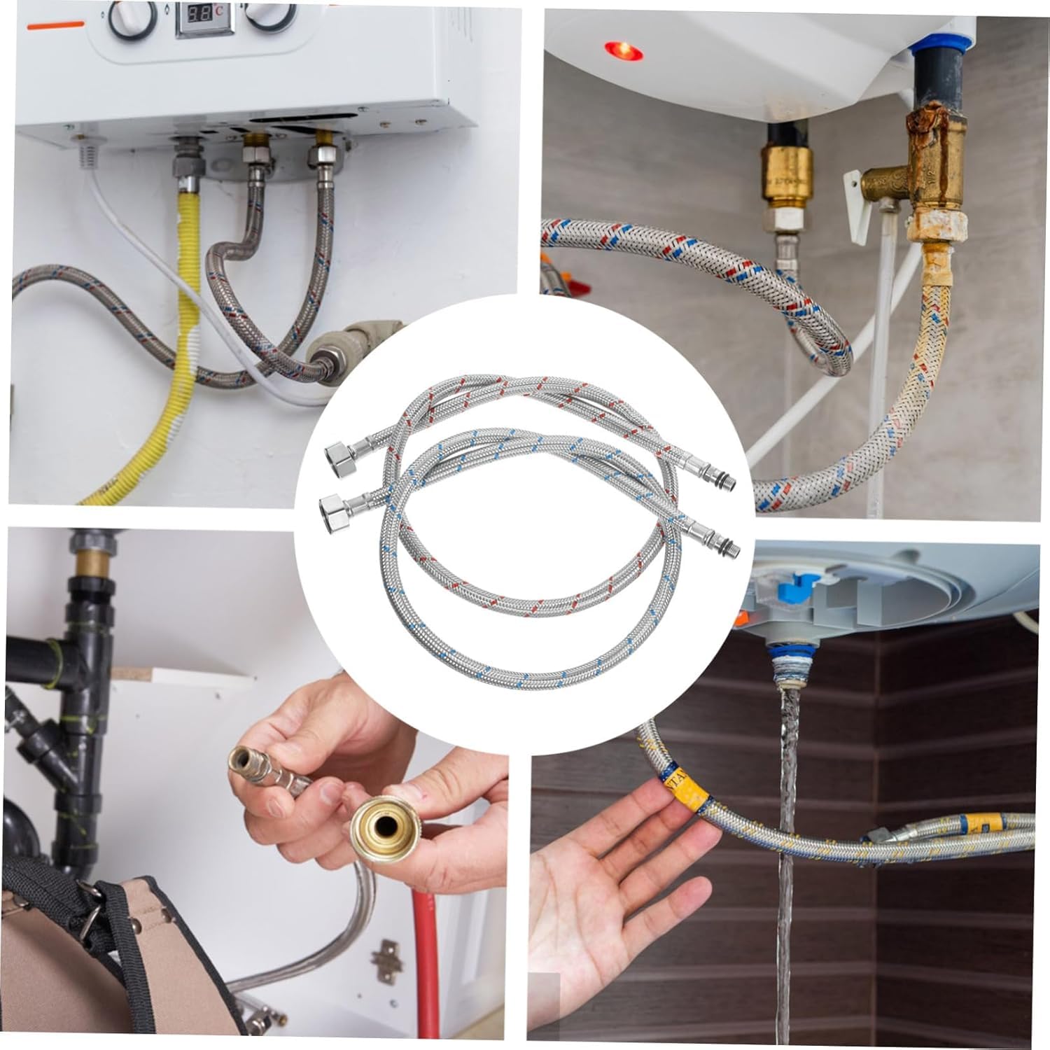 Tubo Flessibile Per Rubinetto Cucina E Doccia - Acciaio Inox, 80 Cm, 2 Pezzi - Foto 12