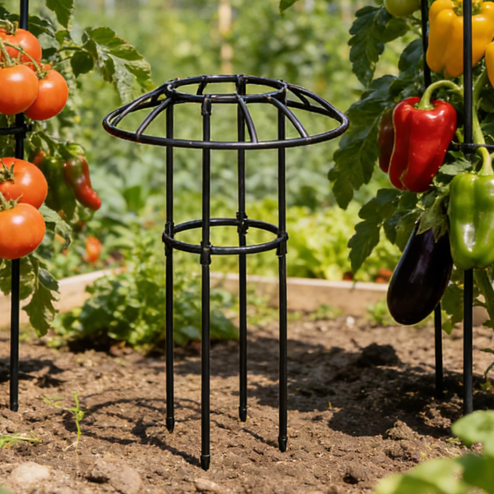 Enrejado Paraguas para Jardin | Soporte Decorativo Robusto para Plantas Trepadoras | Estructura de Soporte en Forma de Sombrilla,para Enredadera Rosa Pitaya Pepino Hortensia Jazmín Pothos