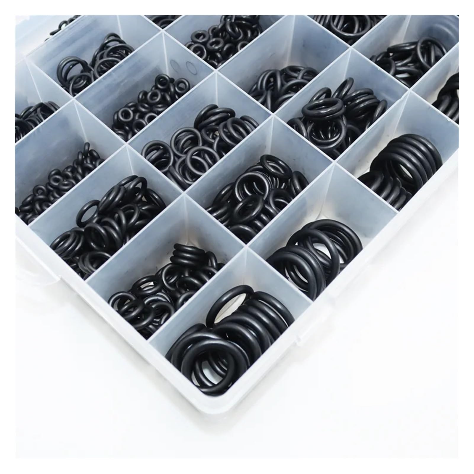 NBR O-Ring Kit, CS1.0-4.0mm Oil Resistant Seals | Nitrile rubber O-rings in 6 cross-section sizes. Oil and heat resistant. For plumbing.(Oring Kit 1620pcs)