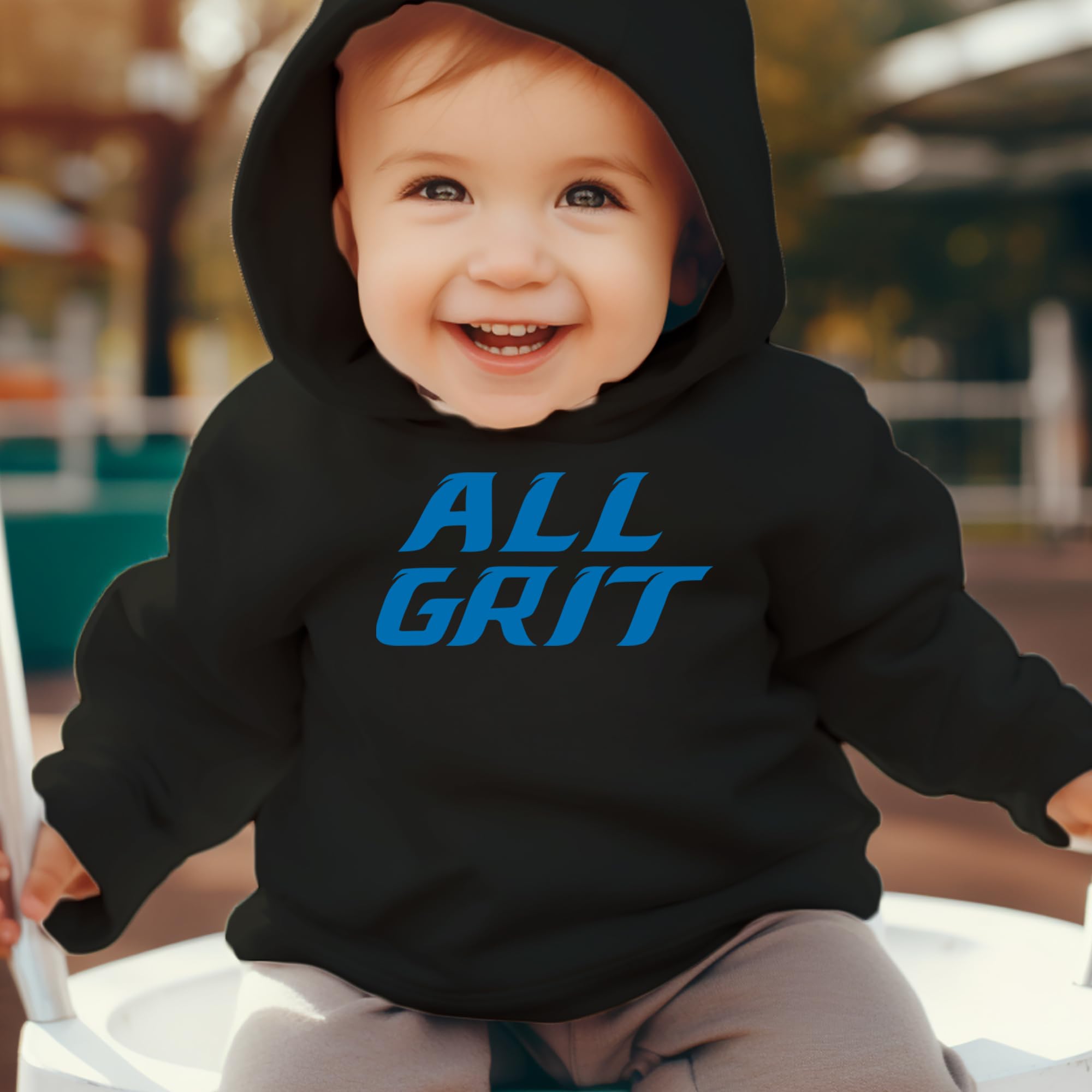 The Pxv Toddler HOOD All Grit Detroit Football 4T Black