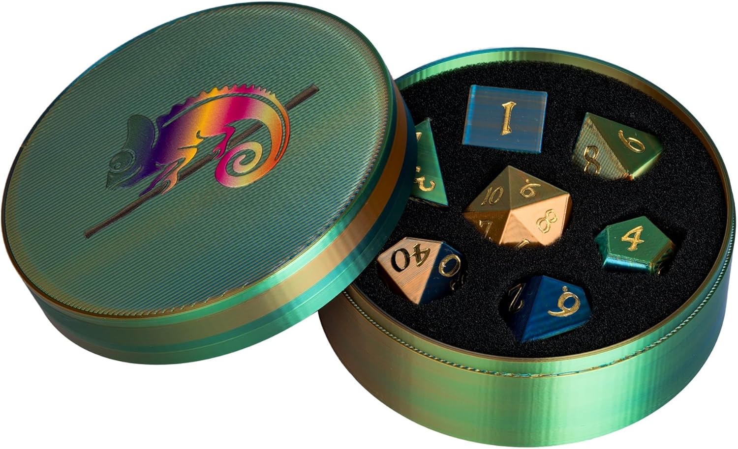 7-Die D&D Dice Set, Multi Colors DND Dice Set with Gift Case for Role Playing Games and Other Tabletop Games, d and d,