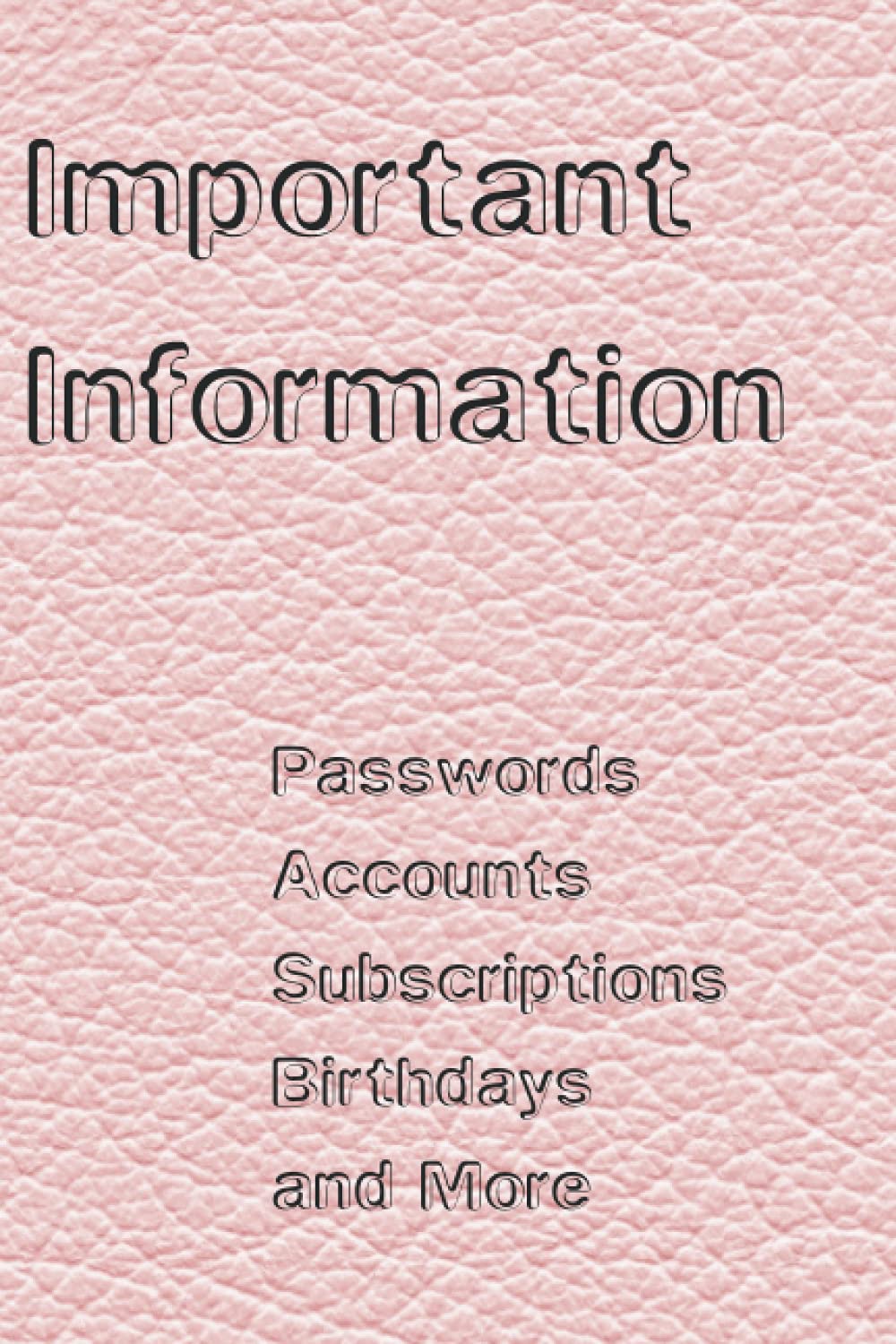 Important Information: Critical information to not forget
