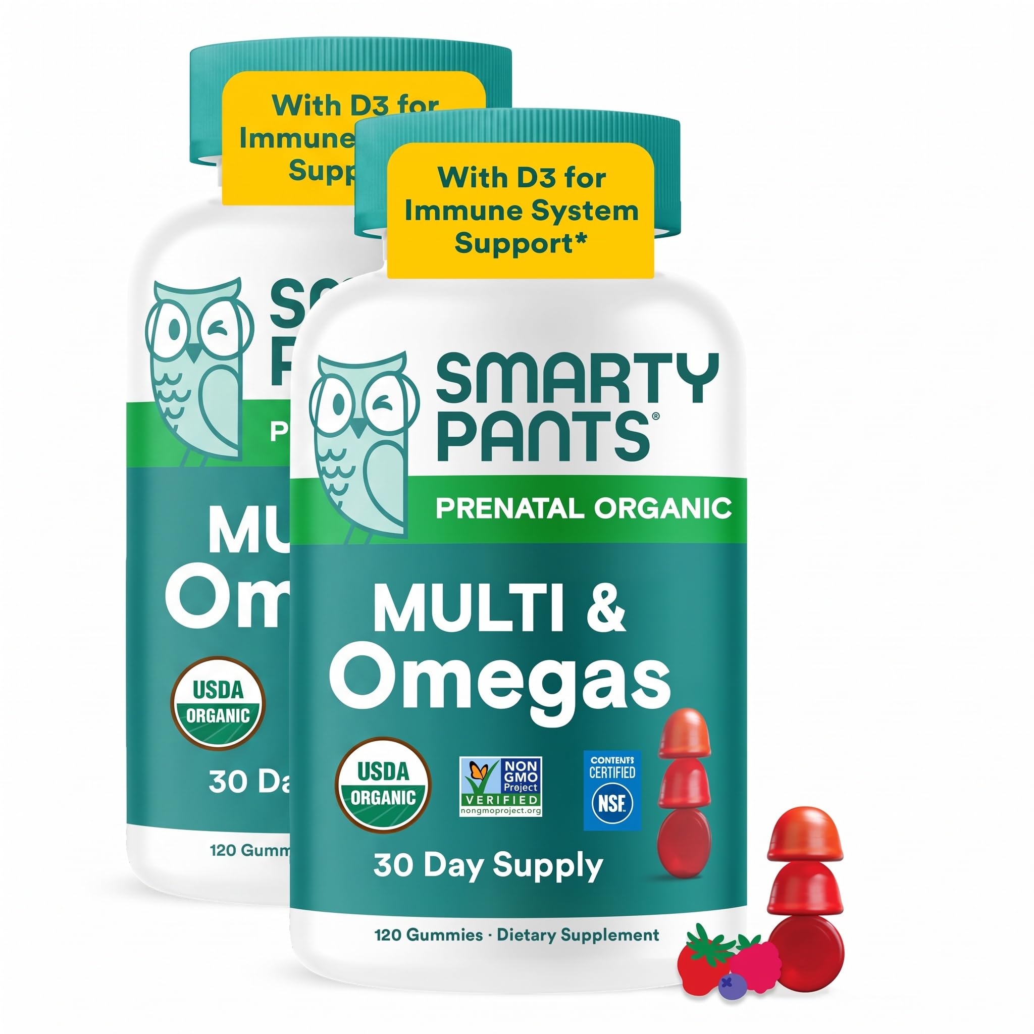 SmartyPants Organic Prenatal Vitamins for Women, Omega 3, Choline, 120 Ct — Amazon image 12