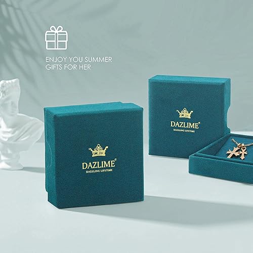 Miniatura 7 de DAZLIME Gold Cross Necklace for Women,14K Gold Double Cross Necklace Non Tarnish,Handcrafted Double Cross Pendant,Cubic Zirconia Couple Style