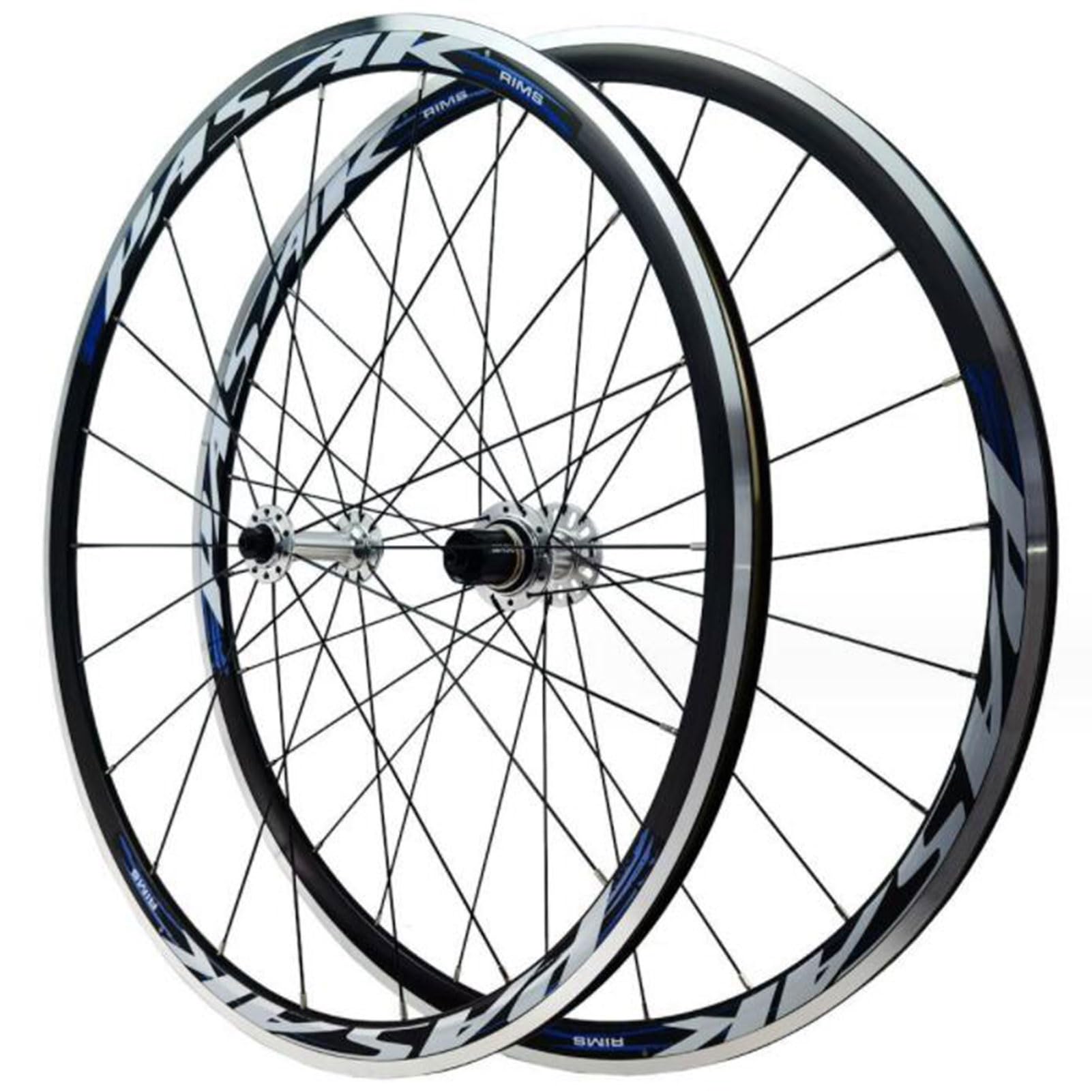 Przednie i tylne koła rowerowe, szybkie zwalnianie pierścień ze stopu aluminium/hamulec C/V podstawa z pięcioma pazurami 7-12 prędkości 700c Off Road 25-45c zestaw kół do opon (kolor: czarna piasta