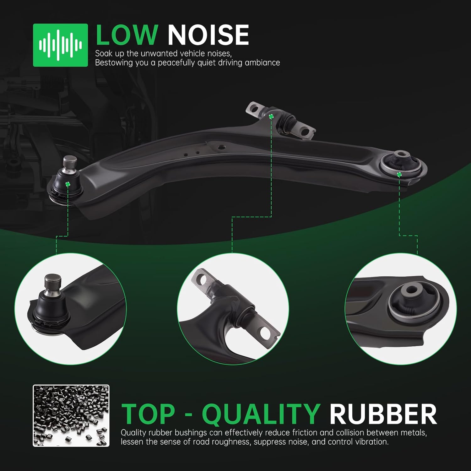AUQDD 2Pc Suspension (For Submodel:S and SV) Front Lower Control Arm and Ball Joint Assembly Compatible With 14-20 Nis-san Rogue,17-22 Rogue Sport (Replace # K623110 K623111 545014BA0A 545005HA0A)