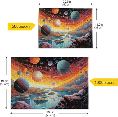 Miniatura 5 de Space Planet Jigsaw Puzzles 500 Pieces for Adults,Learning Educational Puzzles,Difficult and Challenge Families Toys with Mesh Storage Bag 2012170