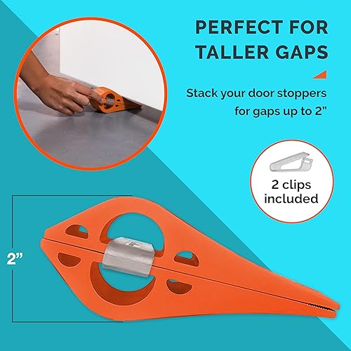 Miniatura 4 de Wundermax - Tope de puerta de goma con soporte, para todo tipo de suelos y alfombras, resistente