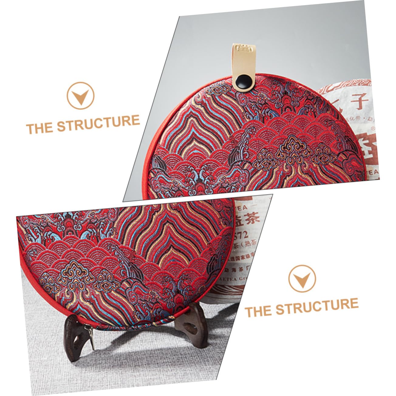 ABOOFAN Tea Cake Storage Holder Elegant Cloth Er Tea Packing Box for Present Wrapping Lightweight Convenient Design Retro Look Home Supplies