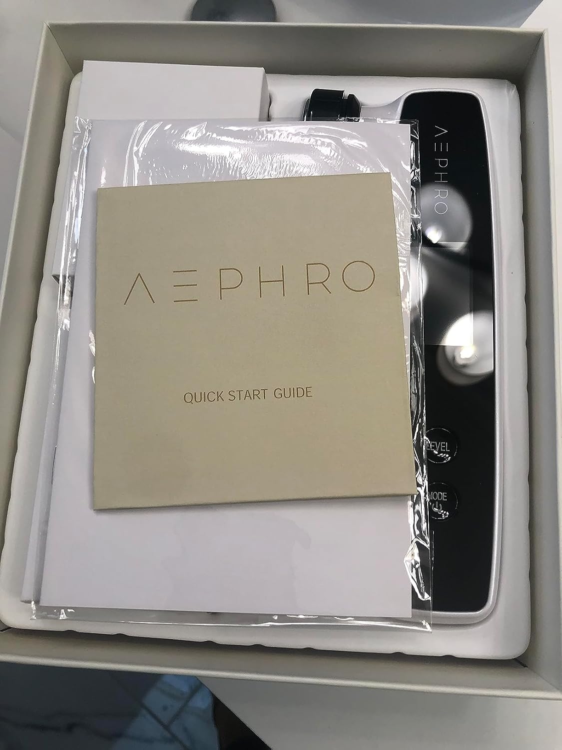 aephro Radio Frequency Skin Tightening Machine, 6-in-1 Rechargeable Anti-Aging Skin Care Microcurrent Facial Device, Red Light, Wrinkle Remove, Rejuvenation, Skin-Firming, Coal Black and Pearl White