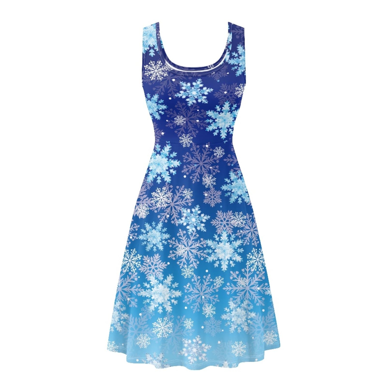 Dreaweet Casual Sleeveless Dresses for Women Girls, Round Neck Tank Dresses with Pockets Summer Sundress Size XS-4XL