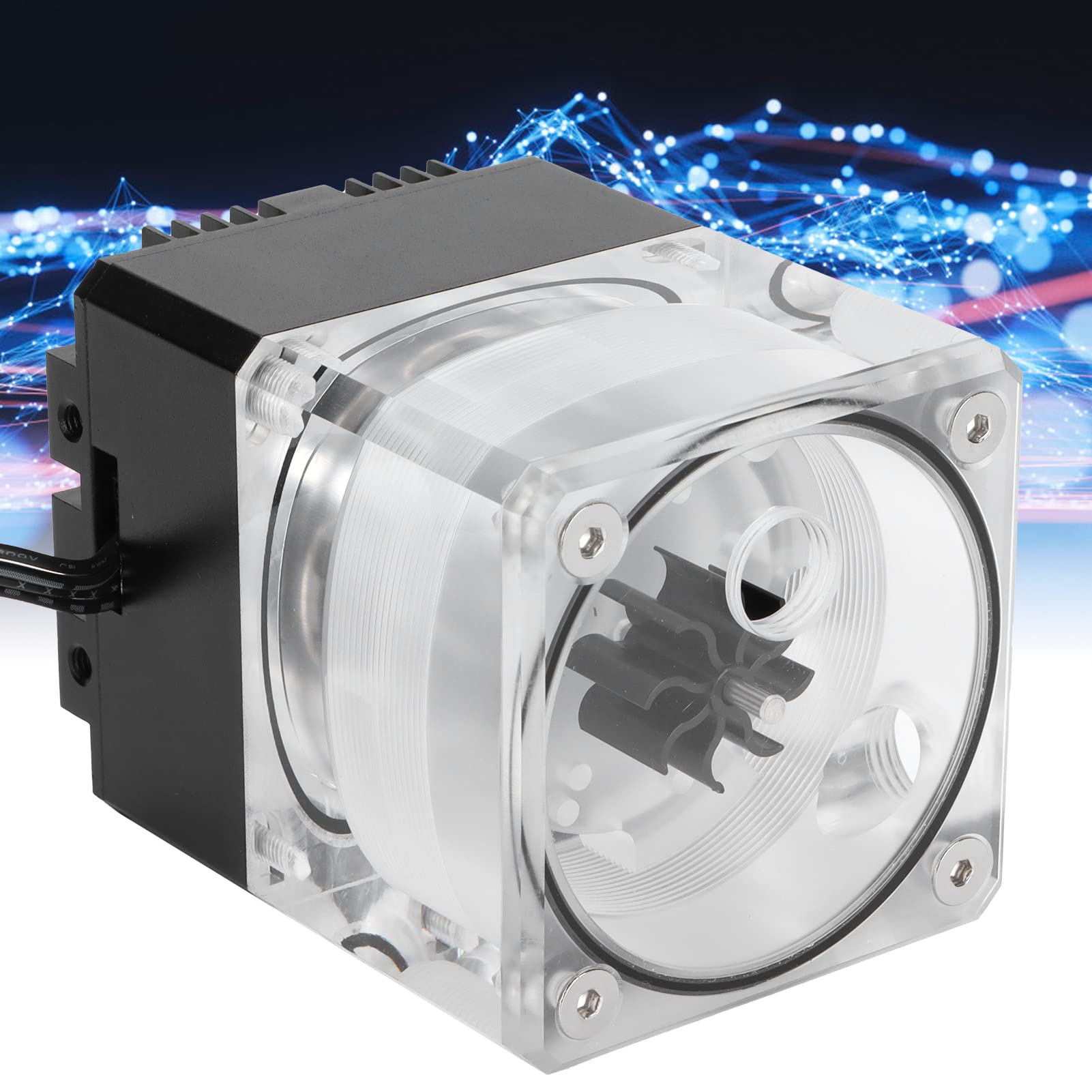 Indicador de Caudal Duradero de Refrigeración por Agua para PC para una Disipación Eficiente del Calor para Jugadores Aleación de Aluminio + Acrílico