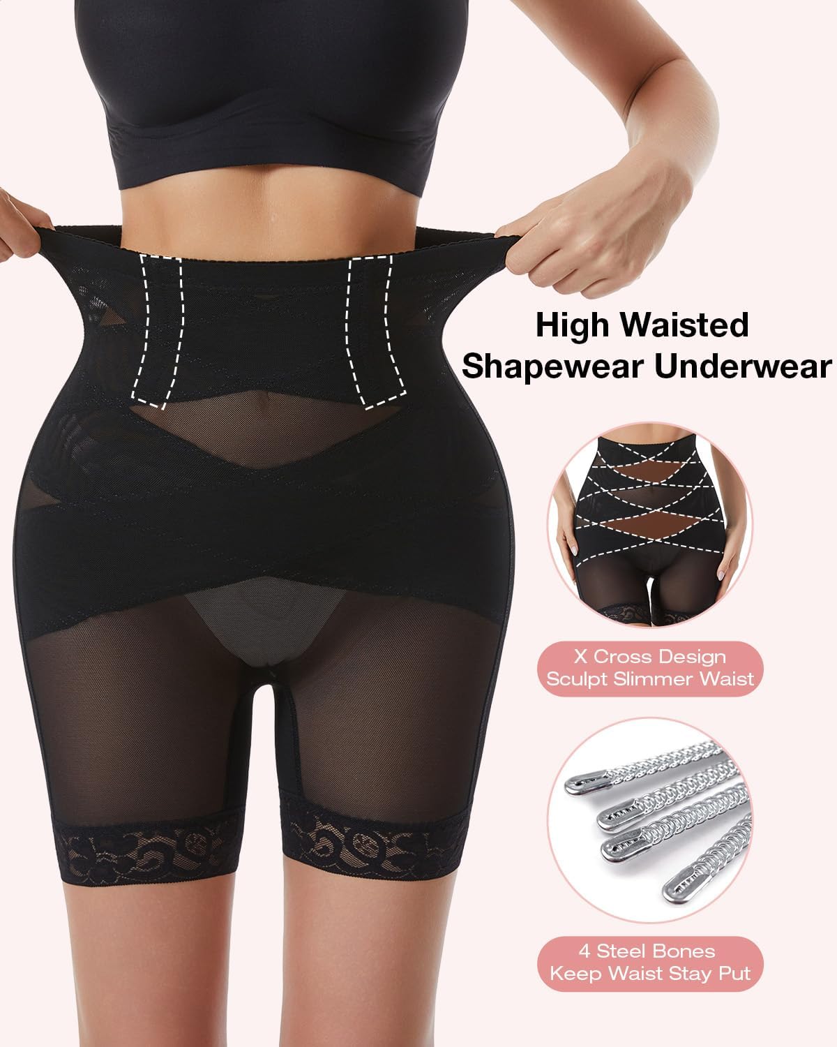 Shapewear Tummy Control for Women High Waisted Body Shaper Butt Lifting Shorts Panties Girdles Underwear - Image 2