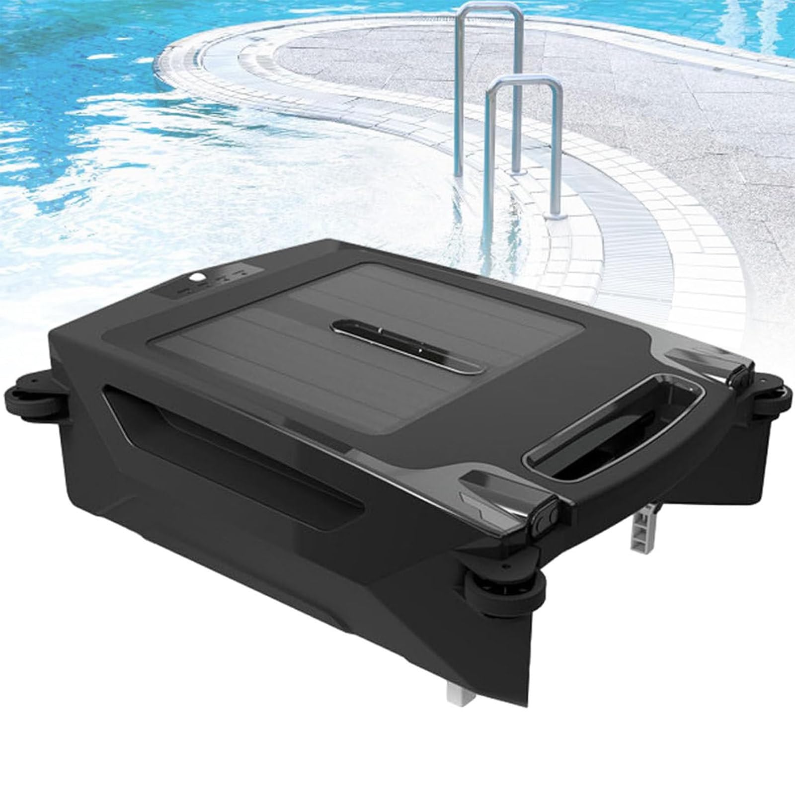 Robot pulitore per piscine con navigazione intelligente e doppia ricarica per piscine interrate, design senza fili con prevenzione degli ostacoli, pulisce fino a 100㎡
