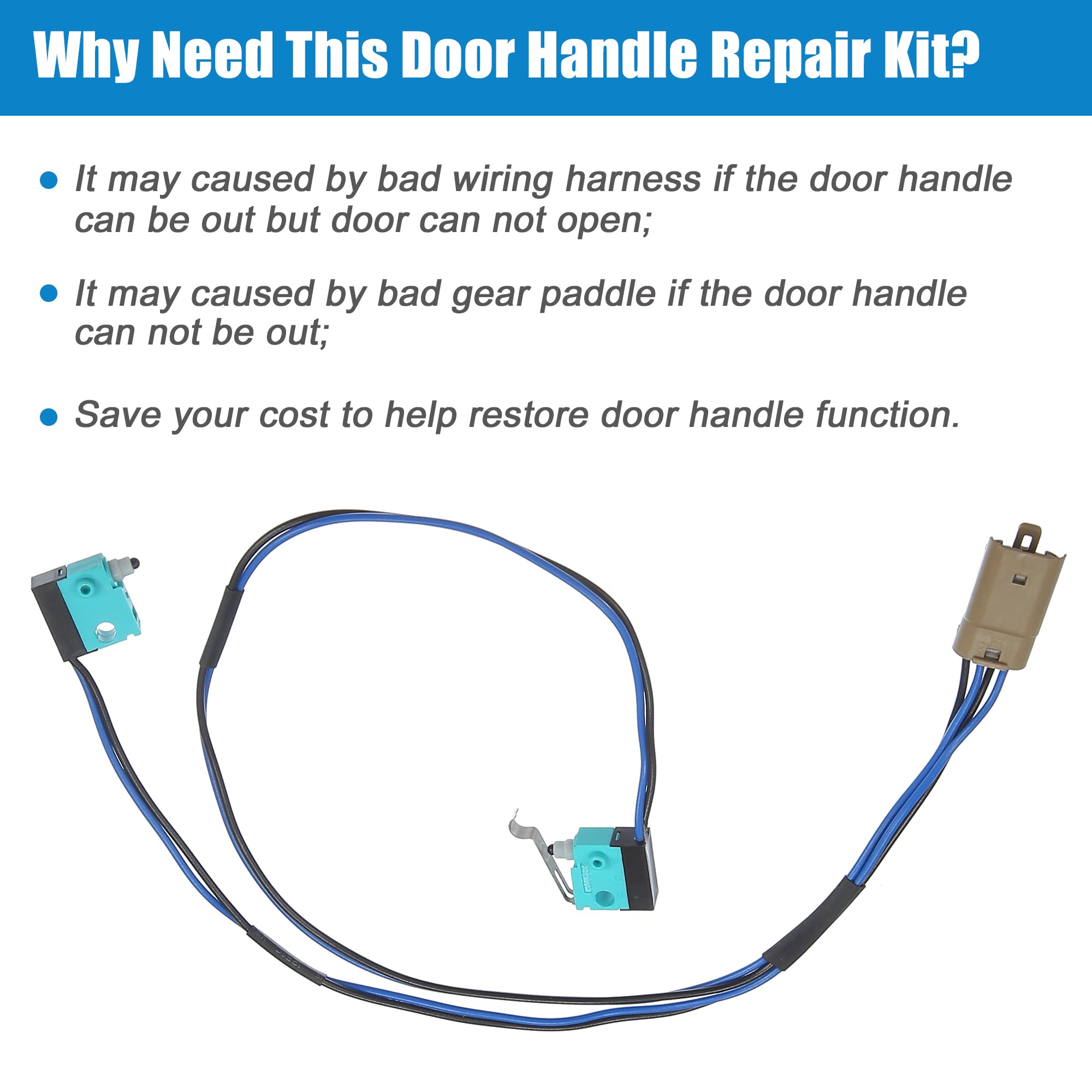 X AUTOHAUX 1 Juego Mango Actualizar Kit Reparación 1016009-00-B para Tesla Modelo S